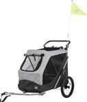 TRIXIE Fahrrad-Anh&auml;nger faltbar grau/schwarz L (74 x 95 x 103 cm)