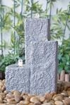 Fountain-Set "Neptun LED", grey color, 59x43x15/25/40cm (016616-09)
