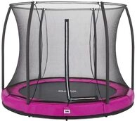 Salta Trampolin Comfort Edition Ground mit Sicherheitsnetz &Oslash; 305 cm pink