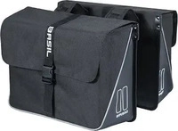 Basil 08396400, Basil Doppeltasche Forte schwarz black MIK