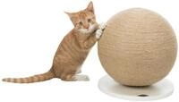 TRIXIE Kratzball auf Platte, Jute/Holz, &oslash; 29 &times; 31 cm