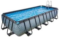 EXIT rechteckiger Rahmenpool Premium mit Sandfilteranlage 540 x 250 cm grau