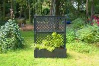 KHW Pflanzkasten gro&szlig; mit Zentralspalier (2-tlg.) 100 cm anthrazit