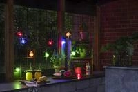 Konstsmide Ganzjahresbeleuchtung LED Biergartenkette bunt 80 warmwei&szlig;e Diode