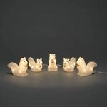 Konstsmide Weihnachtsbeleuchtung LED Acryl Eichh&ouml;rnchen 5er-Set
