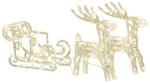 Konstsmide Weihnachtsbeleuchtung LED AcrylSet Schlitten mit 2 Rentieren