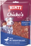 RINTI Chicko Plus 80 Gramm Hundesnacks K&auml;sew&uuml;rfel mit Ente