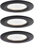 Paulmann Einbauleuchte Nova Coin starr schwarz 3er-Set