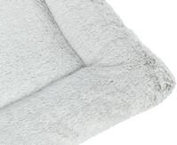 TRIXIE Liegematte Farello, Pl&uuml;sch/Webstoff, 60 &times; 50 cm, wei&szlig;-grau/grau