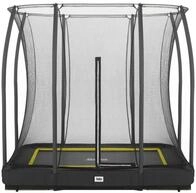 Salta Trampolin Comfort Edition Ground mit Sicherheitsnetz 214 x 153 cm schwarz