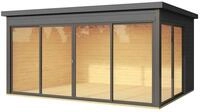 Weka Designhaus 412 Gr. 2 mit Glasschiebet&uuml;r (Homeoffice-Gartenhaus) - 44 mm