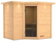 Karibu Sahib 2-Sauna 40mm -Eckeinstieg - Exklusivoptik-Ohne Ofen-inkl.