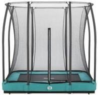 Salta Trampolin Comfort Edition Ground mit Sicherheitsnetz 214 x 153 cm gr&uuml;n