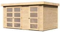 Karibu Gartenhaus M&uuml;hlentrup 2 Zweiraumhaus - 19 mm-404 x 272 cm- naturbelassen