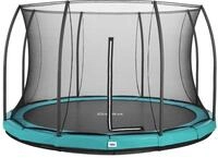 Salta Trampolin Comfort Edition Ground mit Sicherheitsnetz &Oslash; 427 cm gr&uuml;n