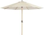 doppler Mittelmastschirm ALU WOOD 350, Aluminium Esche-Optik / 100 % Polyester 180