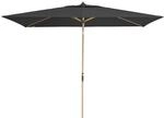 doppler Mittelmastschirm ALU WOOD 300 x 200 Auto-Tilt, Aluminium Esche-Optik / 100 %