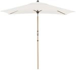 doppler Mittelmastschirm ALU WOOD 210 x 140 Auto-Tilt, Aluminium Esche-Optik / 100 %