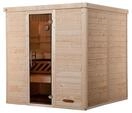 Weka Premium Massivholz-Elementsauna Kemi 4 mit Glast&uuml;r - 45 mm Ohne Ofen