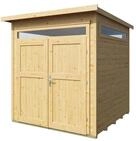Weka Gartenhaus 265 mit Oberlichtern - 21 mm naturbelassen 205 x 115 cm (Gr. 1)...