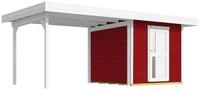 Weka Gartenhaus Designhaus 172 B mit Design-Einzelt&uuml;re und Anbau (295 cm)
