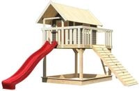 Akubi Stelzenhaus Fidel mit Satteldach inkl. Wellenrutsche und Holzrampe...