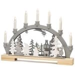 Konstsmide Weihnachtsbeleuchtung LED Holzsilhouette Wanderer im Wald