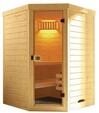 Weka Massivholz-Elementsauna Laukkala 1 mit Glast&uuml;re - 38 mm mit Eckeinstieg...