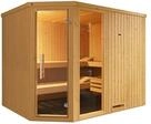 Weka Elementsauna Varberg 4 Familiensauna - 68 mm Ganzglast&uuml;r u....