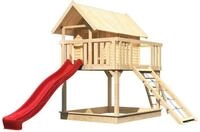 Akubi Stelzenhaus Fidel mit Satteldach inkl. Wellenrutsche und Netzrampe