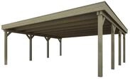 Weka Doppelcarport 609 mit Stahlblech-Trapezdachplatten Doppelcarport 609 Gr.1 (604 x