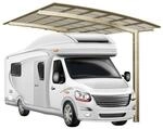 Ximax Carport Portoforte Typ 60 495 x 270 cm Caravan Ausf&uuml;hrung Edelstahl-Look