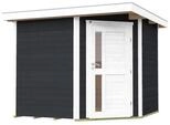 Weka 21 mm Gartenhaus 229 A Eckhaus inkl. moderner Design-Einzelt&uuml;r anthrazit