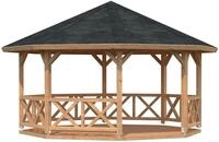 Palmako Pavillon Betty 18,0 m&sup2; Hellbraun tauchimpr&auml;gniert