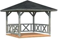 Palmako Pavillon Betty 9,0 m&sup2; Grau tauchimpr&auml;gniert