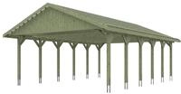 Skan Holz Wallgau - Satteldach Doppelcarport Breite 620 cm Gr. 3 - 620 x 900 cm