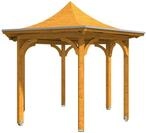 Skan Holz Pavillon Laube Versailles-eiche hell