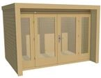 Weka Gartenhaus 263 mit gro&szlig;er Glasfront - 28 mm naturbelassen 295 x 295 cm (Gr. 3)