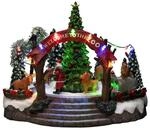 Konstsmide Weihnachtsbeleuchtung LED Szenerie Weihnachtszoo mit Musik