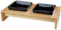 TRIXIE Napf-Set Keramik/Holz 2 x 0,4 Liter