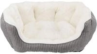 TRIXIE Bett Davin, oval, 50 &times; 40 cm, grau/creme