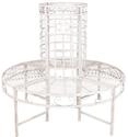 Garden Pleasure Deko Baumbank LARISSA &Oslash; 121 cm, Stahl Antik-Wei&szlig;