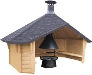 Wolff Finnhaus Wetterschutzh&uuml;tte / Grillh&uuml;tte naturbelassen Mit Grillanlage