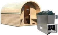 Karibu Gartensauna/Saunafass Fasshaus 3 9 kW Ofen inkl. Steuerger&auml;t