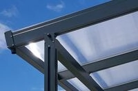 Gutta Einzelcarport Premium wei&szlig;/anthrazit Polycarbonat klar Anthrazit