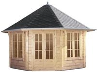 Wolff Finnhaus Pavillon Roma 4.0 schwarze Schindeln