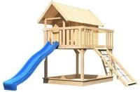 Akubi Stelzenhaus Fidel mit Satteldach inkl. Wellenrutsche und Netzrampe