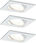 Paulmann Einbauleuchte Nova 3er Set LED 3x6,5W GU10 wei&szlig; eckig