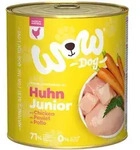 WOW Junior 800g Dose Hundenassfutter Sparpaket 12 x 800 Gramm Huhn mit Karotten