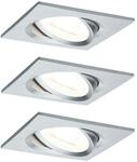 Paulmann Einbauleuchte Nova 3er LED 3x6,5W Alu eckig